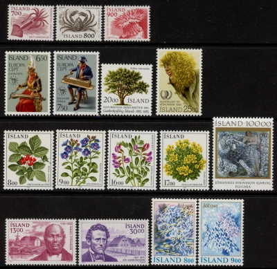 1985 Iceland Complete Year Total Cat. £33.00 U/M (MNH) 1985 Iceland Complete Year Total Cat. £33.00 U/M (MNH)