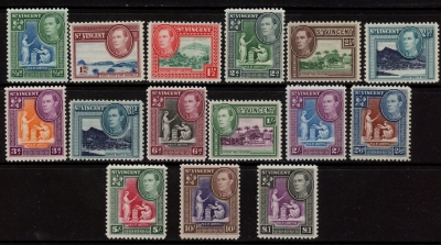 1938-47 St. Vincent SG.149-59 15 Values U/M (MNH) 1938-47 St. Vincent SG.149-59 15 Values U/M (MNH)