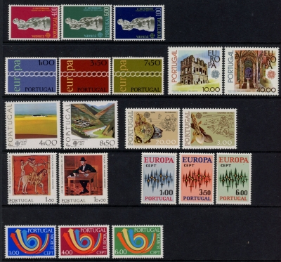 1971-8 Portugal 8 Europa Sets Total Cat. £285.00 U/M (MNH) 1971-8 Portugal 8 Europa Sets Total Cat. £285.00 U/M (MNH)