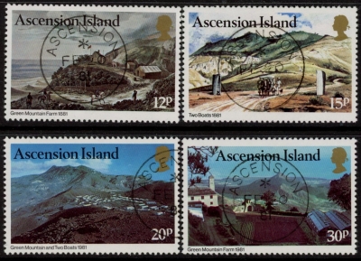 1981 Ascension SG277-80 Green Mountain Farm Set of 4 Values VFU 1981 Ascension SG277-80 Green Mountain Farm Set of 4 Values VFU