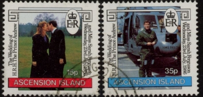 1986 Ascension SG407-8 Royal Wedding Set of 2 Values VFU 1986 Ascension SG407-8 Royal Wedding Set of 2 Values VFU