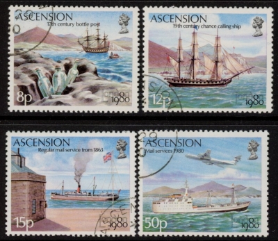 1980 Ascension SG264-7 London 1980 International Stamp Exhibition Set of 4 Values VFU 1980 Ascension SG264-7 London 1980 International Stamp Exhibition Set of 4 Values VFU