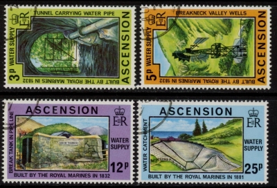 1977 Ascension SG225-8 Water Supplies Set of 4 Values VFU 1977 Ascension SG225-8 Water Supplies Set of 4 Values VFU