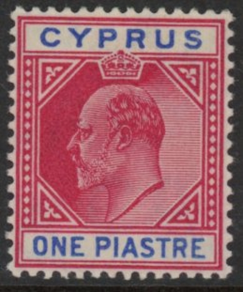 1904 Cyprus SG.64 1pi carminr & blue. U/M (MNH) 1904 Cyprus SG.64 1pi carminr & blue. U/M (MNH)