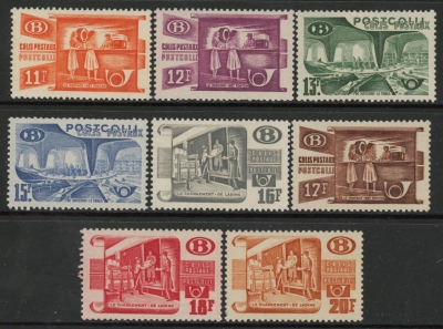 1950 Belgium Railway Parcels - P1307-9 M/M 1950 Belgium Railway Parcels - P1307-9 M/M