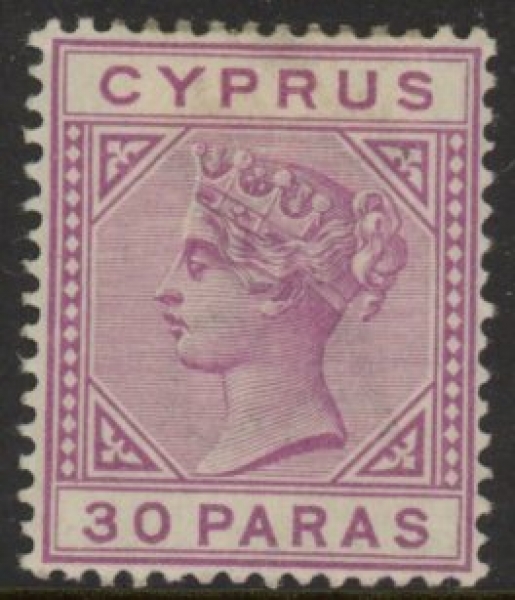 1882 Cyprus SG.32 30pa Die II pale mauve. M/M 1882 Cyprus SG.32 30pa Die II pale mauve. M/M