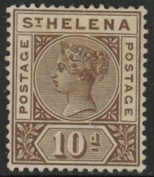 1890 St Helena SG.52 10d brown. M/M 1890 St Helena SG.52 10d brown. M/M