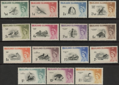 1960 Falkland Islands - SG.193-207 Definitives Set of 15 values. mounted mint. 1960 Falkland Islands - SG.193-207 Definitives Set of 15 values. mounted mint.