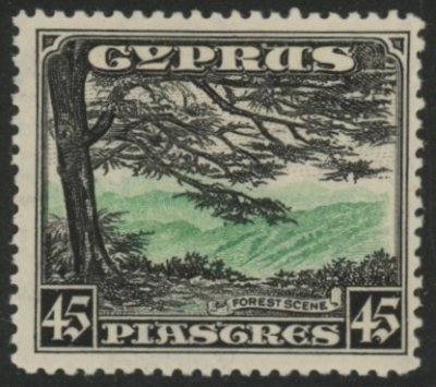 1934 Cyprus KGV SG.143 45pi green & black M/M 1934 Cyprus KGV SG.143 45pi green & black M/M