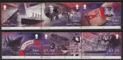 2012 Isle of Man  SG.1736-41 Cent of Sinking of the Titanic Set of 6 values U/M (MNH) 2012 Isle of Man  SG.1736-41 Cent of Sinking of the Titanic Set of 6 values U/M (MNH)