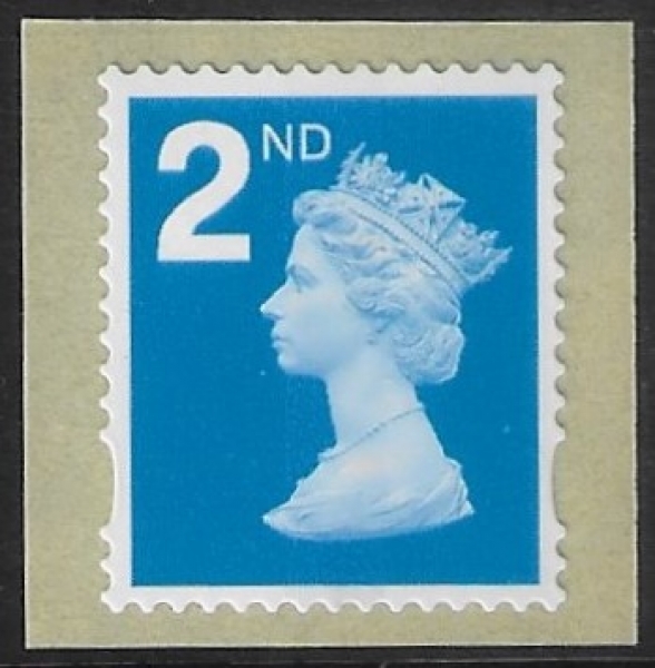 SG.2654 2nd 2B bright blue. self adhesive (pricing in proportion) ex Coil. Enschedè. U/M (MNH) SG.2654 2nd 2B bright blue. self adhesive (pricing in proportion) ex Coil. Enschedè. U/M (MNH)