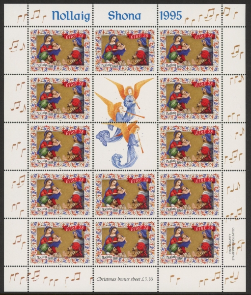 1995 Ireland SG.978a  Christmas sheetlet of 13 U/M (MNH) 1995 Ireland SG.978a  Christmas sheetlet of 13 U/M (MNH)