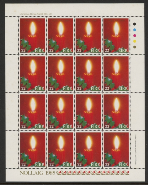 1985 Ireland SG.626a  Christmas sheetlet of 16 U/M (MNH) 1985 Ireland SG.626a  Christmas sheetlet of 16 U/M (MNH)