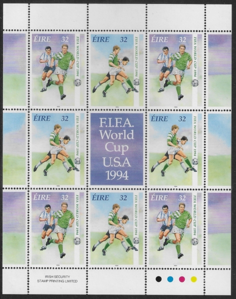 1994 Ireland SG.910a  FIFA World Cup  USA sheetlet U/M (MNH) 1994 Ireland SG.910a  FIFA World Cup  USA sheetlet U/M (MNH)