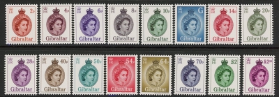 2014 Gibraltar SG.1547-62 QEII Definitives Set of 16 values U/M (MNH) 2014 Gibraltar SG.1547-62 QEII Definitives Set of 16 values U/M (MNH)