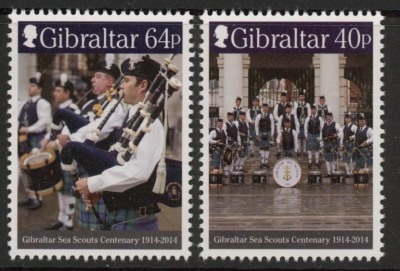 2014 Gibraltar  Sea Scouts Set of 2 values U/M (MNH) 2014 Gibraltar  Sea Scouts Set of 2 values U/M (MNH)