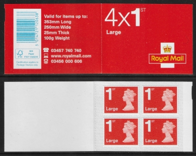 RB5a  4 x 1st Large  containing U3037 code MFIL MA16 SBP all upright.Walsall. RB5a  4 x 1st Large  containing U3037 code MFIL MA16 SBP all upright.Walsall.