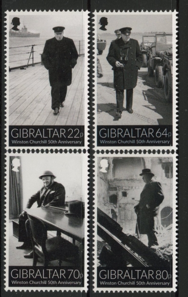 2015 Gibraltar - Winston Churchill 50th Anniv Set of 4 values U/M (MNH) 2015 Gibraltar - Winston Churchill 50th Anniv Set of 4 values U/M (MNH)