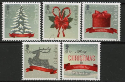 2015 Gibraltar - Christmas Set of 5 values U/M (MNH 2015 Gibraltar - Christmas Set of 5 values U/M (MNH