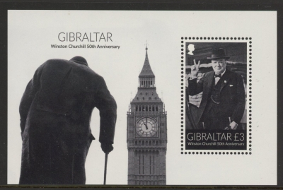 2015 Gibraltar - Winston Churchill 50th Anniv. mini sheet  U/M(MNH) 2015 Gibraltar - Winston Churchill 50th Anniv. mini sheet  U/M(MNH)