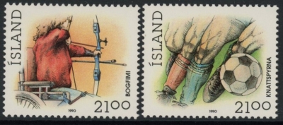 1990 Iceland SG.755-6 Sport Set of 2 values U/M (MNH) 1990 Iceland SG.755-6 Sport Set of 2 values U/M (MNH)