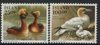 1990 Iceland SG.763-4 Birds Set of 2 values U/M (MNH) 1990 Iceland SG.763-4 Birds Set of 2 values U/M (MNH)