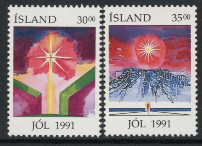 1991 Iceland SG.781-2 Christmas Set of 2 values U/M (MNH) 1991 Iceland SG.781-2 Christmas Set of 2 values U/M (MNH)