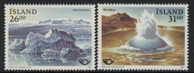 1991 Iceland SG.769-70 Tourism Set of 2 values U/M (MNH) 1991 Iceland SG.769-70 Tourism Set of 2 values U/M (MNH)