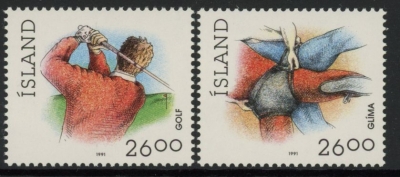 1991 Iceland SG.772-3 Sport Set of 2 values U/M (MNH) 1991 Iceland SG.772-3 Sport Set of 2 values U/M (MNH)