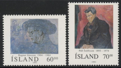 1991 Iceland SG.774-5 Famous Icelanders Set of 2 values U/M (MNH) 1991 Iceland SG.774-5 Famous Icelanders Set of 2 values U/M (MNH)
