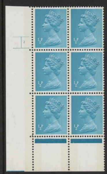 U48 Harrison ½p 2B FCP/GA Cyld. 2 dot phos 7 U/M (MNH) U48 Harrison ½p 2B FCP/GA Cyld. 2 dot phos 7 U/M (MNH)