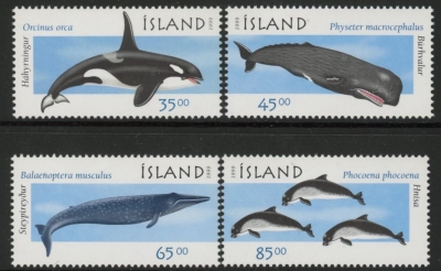1999 Iceland SG.915-8 Marine Mammals (1st Series) Set of 4 values U/M (MNH) 1999 Iceland SG.915-8 Marine Mammals (1st Series) Set of 4 values U/M (MNH)