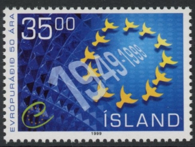 1999 Iceland SG.923 Council of Europe U/M (MNH) 1999 Iceland SG.923 Council of Europe U/M (MNH)
