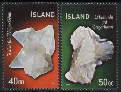 1999 Iceland SG.933-4 Minerals (2nd issue) Set of 2 values U/M (MNH) 1999 Iceland SG.933-4 Minerals (2nd issue) Set of 2 values U/M (MNH)