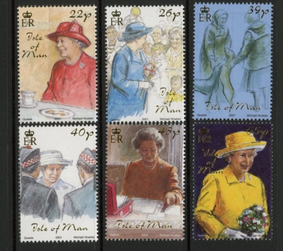 2001 IOM SG.959-64 Golden Jubilee (1st issue)(face value £2.37) Set of 6 values U/M (MNH) 2001 IOM SG.959-64 Golden Jubilee (1st issue)(face value £2.37) Set of 6 values U/M (MNH)
