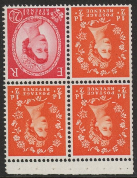 SB12a Crowns 3x½d, 1x2½d perf APr wmk inverted. U/M (MNH) SB12a Crowns 3x½d, 1x2½d perf APr wmk inverted. U/M (MNH)
