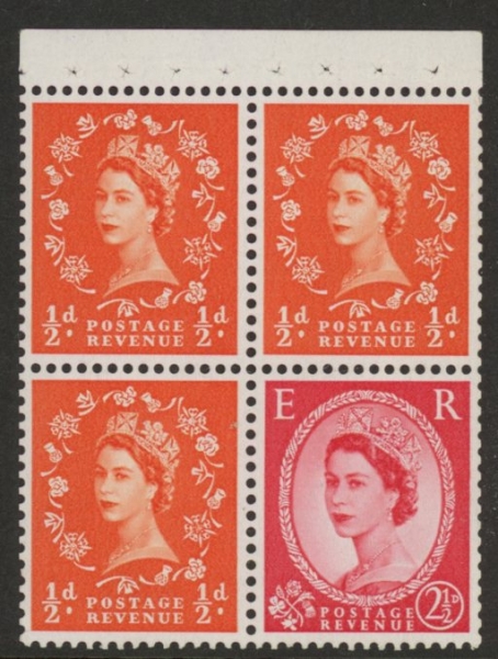 SB12 Crowns 3x½d, 1x2½d perf I wmk upright. (good perfs) U/M (MNH) SB12 Crowns 3x½d, 1x2½d perf I wmk upright. (good perfs) U/M (MNH)
