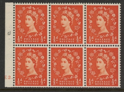 SB1 Tudor Crown 6x½d, cyld.E2dot. wmk. upright, perf I/Eb. (average perfs) U/M (MNH) SB1 Tudor Crown 6x½d, cyld.E2dot. wmk. upright, perf I/Eb. (average perfs) U/M (MNH)