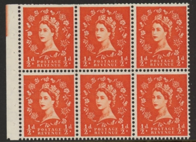 SB4 Edward Crown 6x½d, wmk. upright perf leb (trimmed perfs) U/M (MNH) SB4 Edward Crown 6x½d, wmk. upright perf leb (trimmed perfs) U/M (MNH)