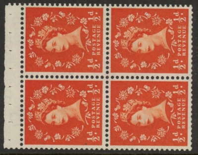 SB10a Crowns 4x½d, wmk. sideways right. perf AP (good perfs) U/M (MNH) SB10a Crowns 4x½d, wmk. sideways right. perf AP (good perfs) U/M (MNH)