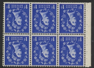 SB39a Crowns (graphite) 6x1d. wmk. inverted perf Iet. (average perfs).U/M (MNH) SB39a Crowns (graphite) 6x1d. wmk. inverted perf Iet. (average perfs).U/M (MNH)