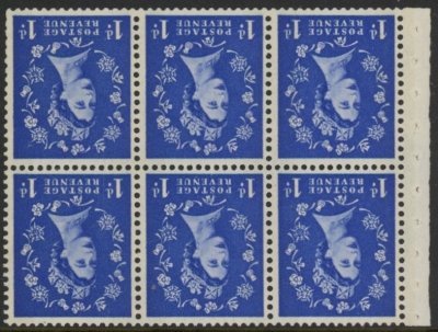 SB42a 6x1d crowns. (blue phos.) wmk. inverted perf I. (good perfs).U/M (MNH) SB42a 6x1d crowns. (blue phos.) wmk. inverted perf I. (good perfs).U/M (MNH)