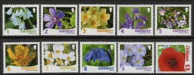 2009 Guernsey SG.1274-83 Wild Flora (2nd Series) Set of 10 values U/M (IMNH) 2009 Guernsey SG.1274-83 Wild Flora (2nd Series) Set of 10 values U/M (IMNH)