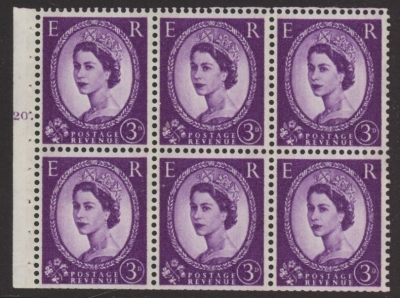 SB100 Phos.Crowns 6x3d, cylinder K20 dot. wmk. upright perf I (trimmed perfs). U/M (MNH) SB100 Phos.Crowns 6x3d, cylinder K20 dot. wmk. upright perf I (trimmed perfs). U/M (MNH)