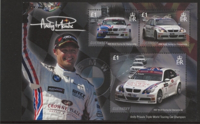 2008 Guernsey MS.1198 Touring Car Champion Mini Sheet U/M (MNH) 2008 Guernsey MS.1198 Touring Car Champion Mini Sheet U/M (MNH)
