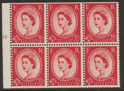SB81 Edward Crown 6x2½d, cylinder J8 no dot wmk. upright perf I ( trimmed perfs). U/M (MNH) SB81 Edward Crown 6x2½d, cylinder J8 no dot wmk. upright perf I ( trimmed perfs). U/M (MNH)