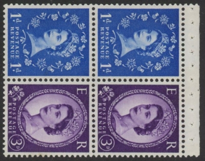 SB55 Crowns 2 x 1d, 2 x 3d 2 bands. violet phos. wmk s/way left perf AP (good perfs) U/M (MNH) SB55 Crowns 2 x 1d, 2 x 3d 2 bands. violet phos. wmk s/way left perf AP (good perfs) U/M (MNH)