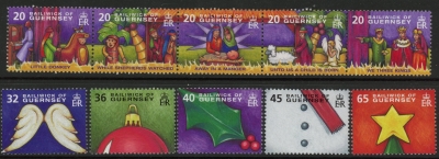 2004 Guernsey SG.1050-9 Christmas Set of 10 values U/M (MNH) 2004 Guernsey SG.1050-9 Christmas Set of 10 values U/M (MNH)