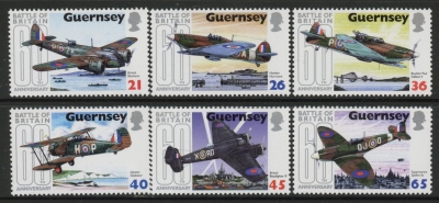 2000 Guernsey SSG.857-62 60th Anniv of Battle of Britain Set of 6 values U/M (MNH) 2000 Guernsey SSG.857-62 60th Anniv of Battle of Britain Set of 6 values U/M (MNH)