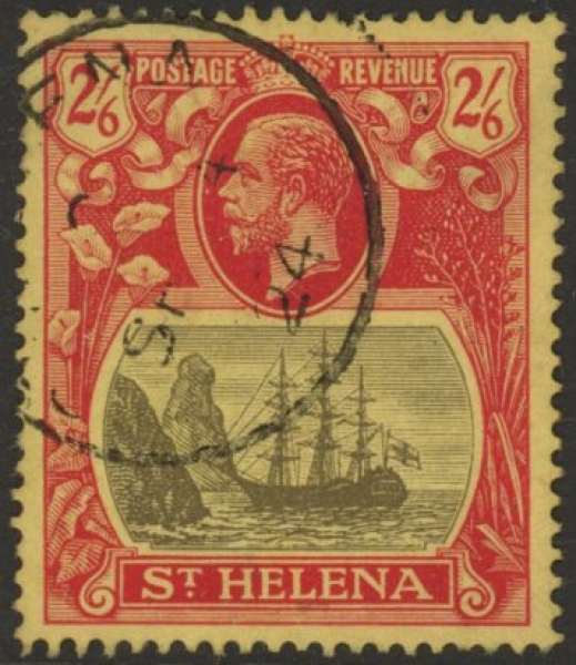 1922 St. Helena SG.94 2/6d grey & red/yellow. fine used 1922 St. Helena SG.94 2/6d grey & red/yellow. fine used